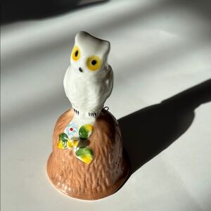 Porcelain Owl Figurine bell